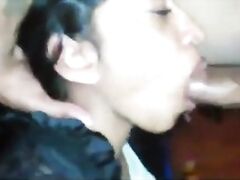 Red hot Desi mouth gagging sex video MMS